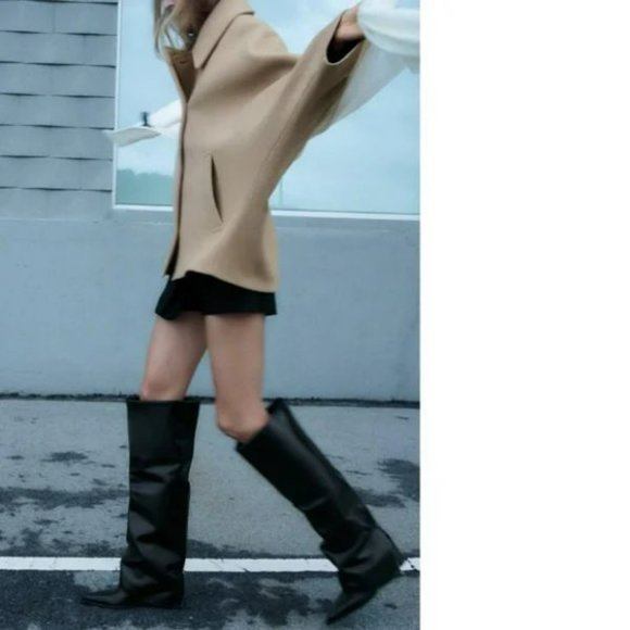 ZARA LEATHER GAITER BOOTS - Picture 7 of 12